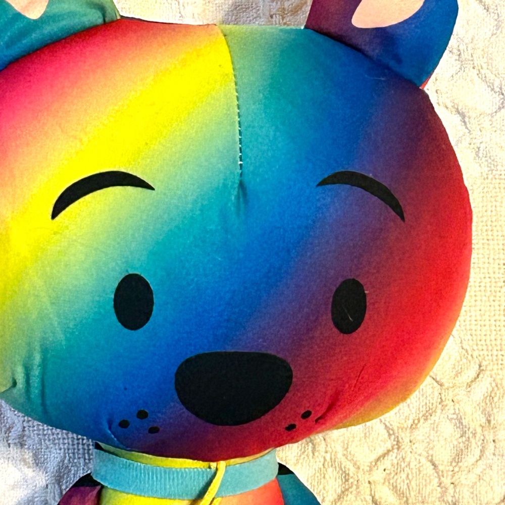 Scooby Doo - Rainbow Chibi Plush 7 Inches Tall by Toy Factory NWT - Picture 2 of 12
